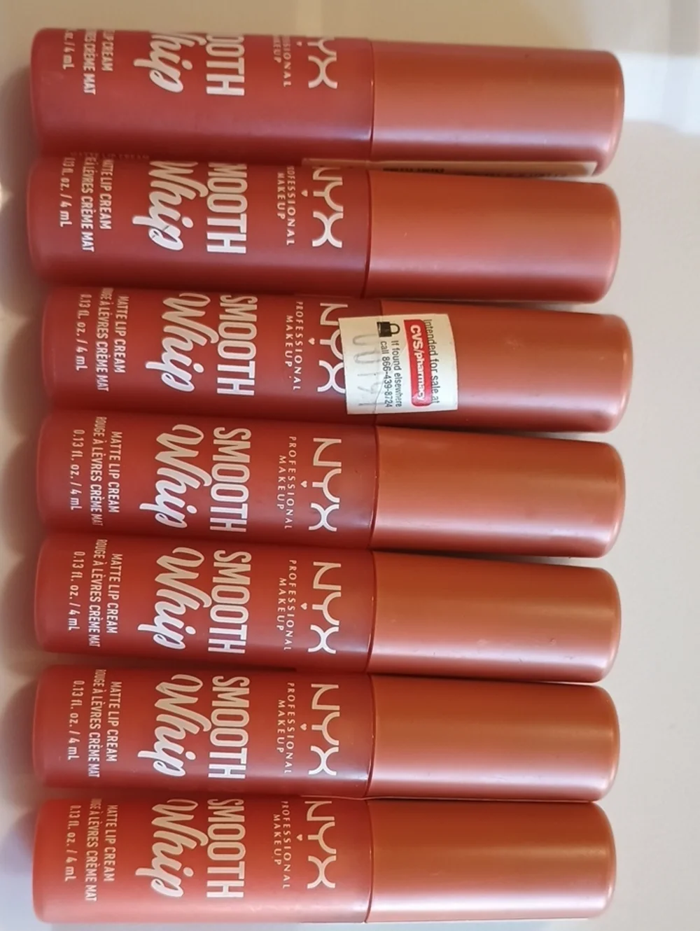 7 x NYX Professional Makeup Smooth Whip Matte Lip Cream, Cheeks
